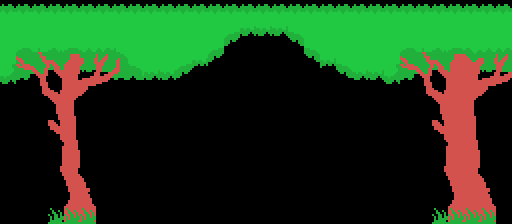Canopy, level left and sloped right