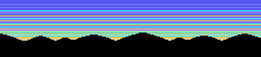 Sky, blue over yellow hills