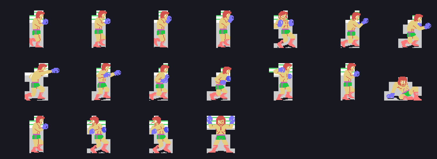 SANCHESS: the same nineteen poses, with the hair down to the neck