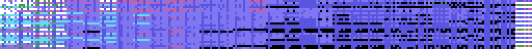 The 1536 bytes read as pattern-and-colour pairs, a screen wide