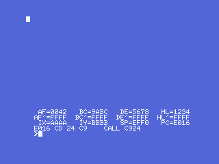 The line under the registers disassembles the instruction at the PC: CALL C924