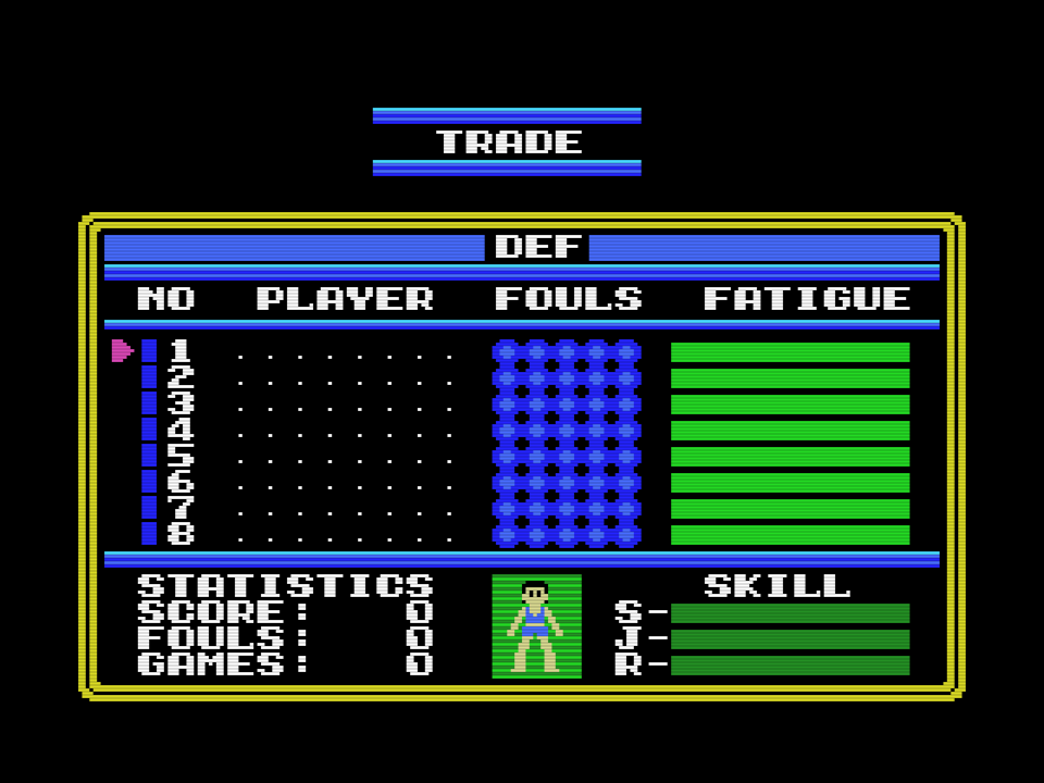 TRADE on an MSX2: the sample figure keeps its colours