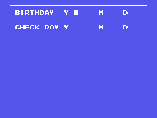 The dates