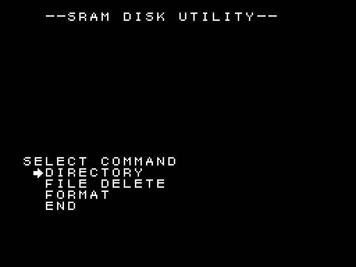 SRAM DISK UTILITY