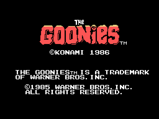 The title screen