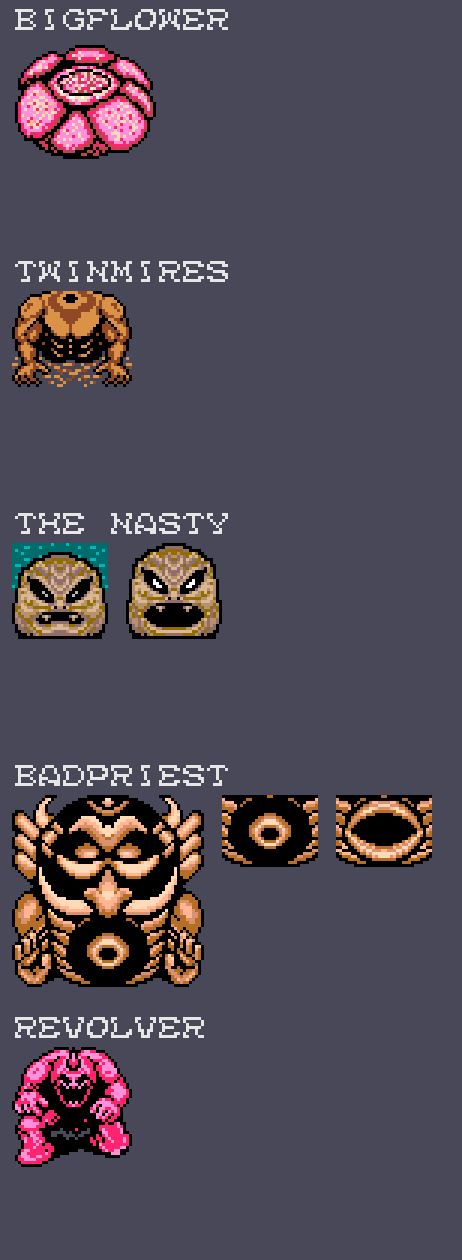 The five bosses painted by the VDP