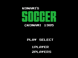 The title screen and its menu