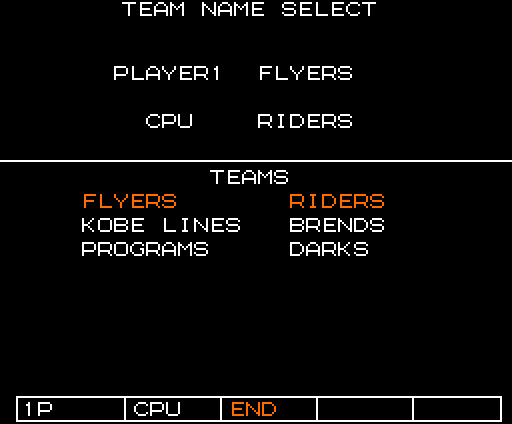 TEAM NAME SELECT