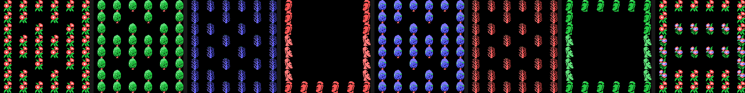 The eight background stages