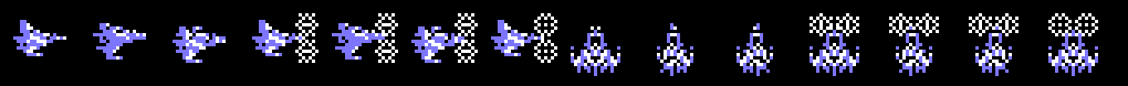 The fourteen poses of the ship