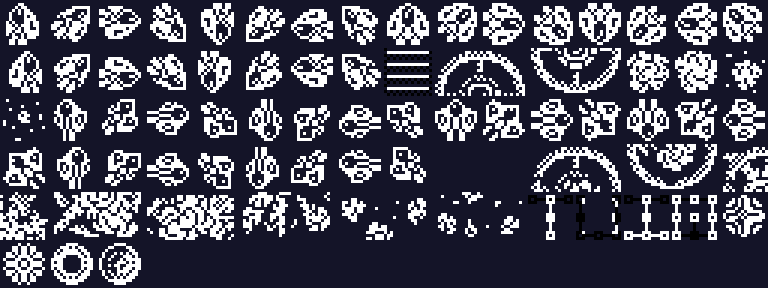 The game's 83 sprites